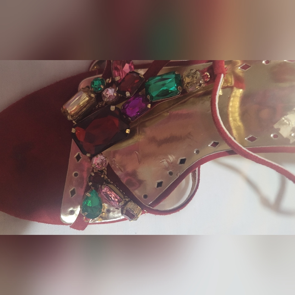 BCBGeneration Red Multi-Gem Heels - image 7